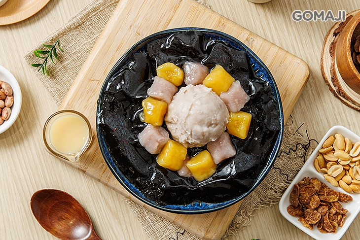 芋泥球雙圓嫩仙草