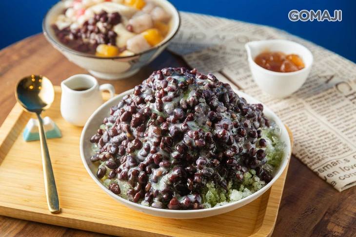 抹茶紅豆牛奶冰