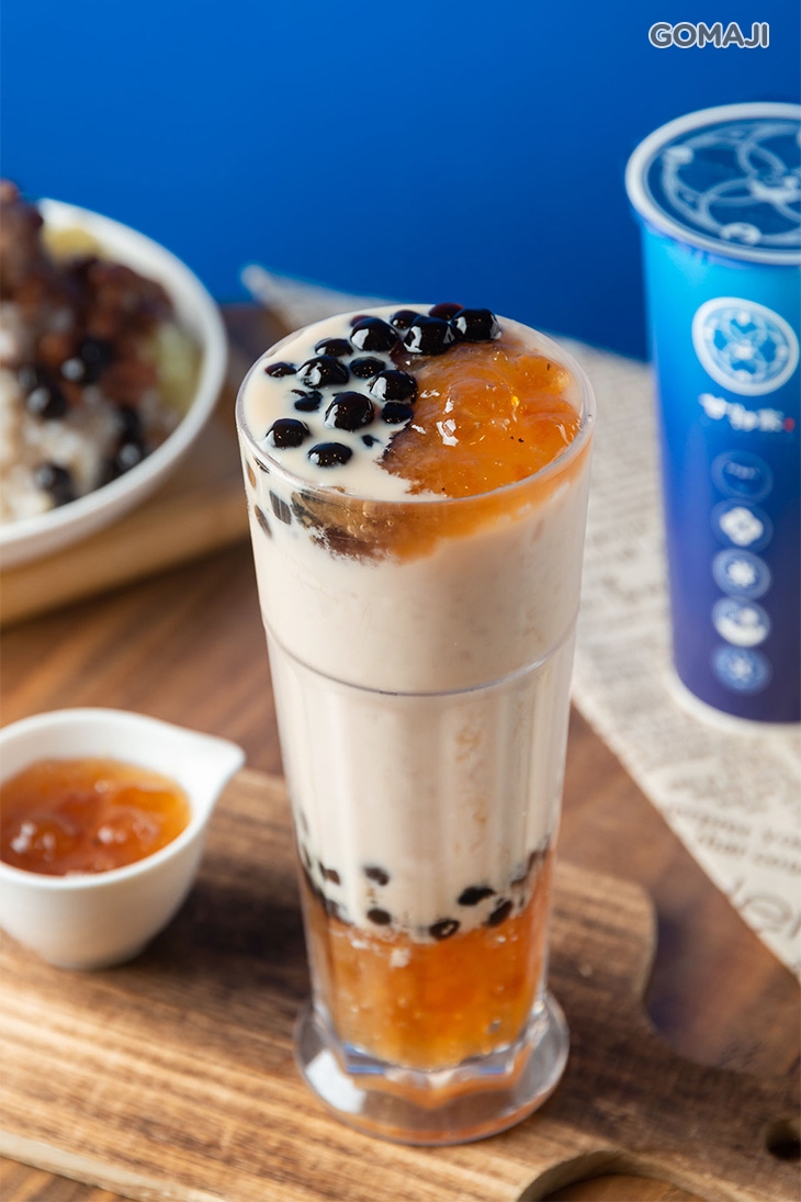 桃花膠珍珠奶茶