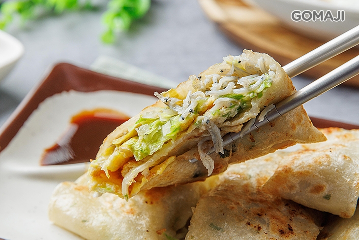 吻仔魚蔬菜蛋餅