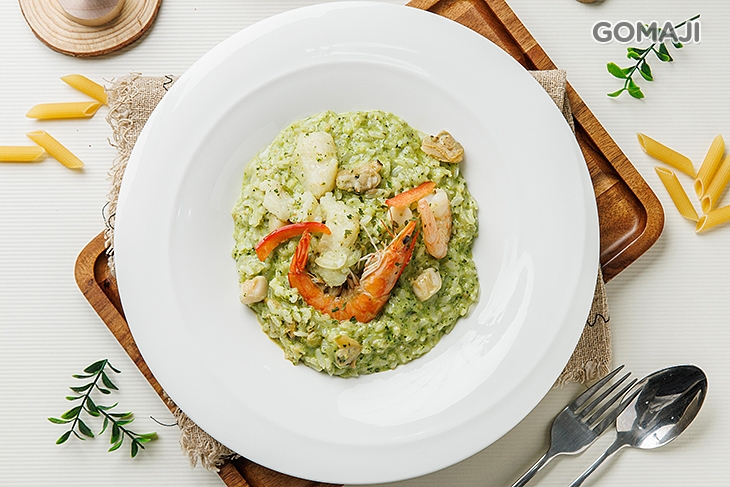 青醬綜合海鮮燉飯