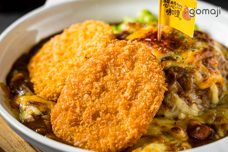 可樂餅雙拼焗烤咖哩飯