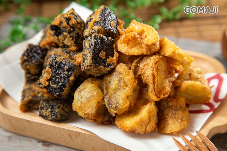 小份椒鹽杏鮑菇 / 醬燒米血