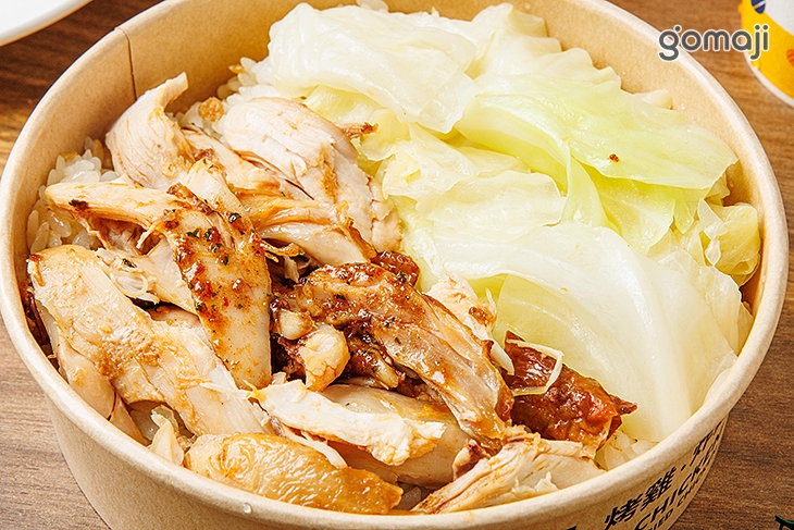 青花椒麻手撕雞一份 + 高麗菜飯一份
