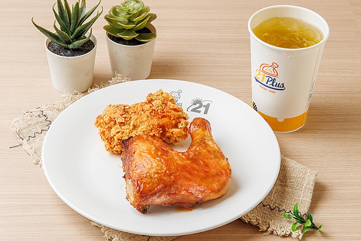 雞腿一份 + 炸腿排