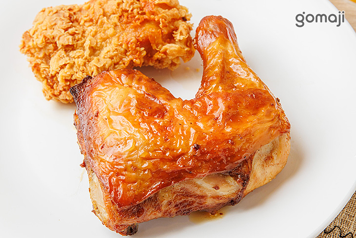 雞腿一份 + 炸腿排