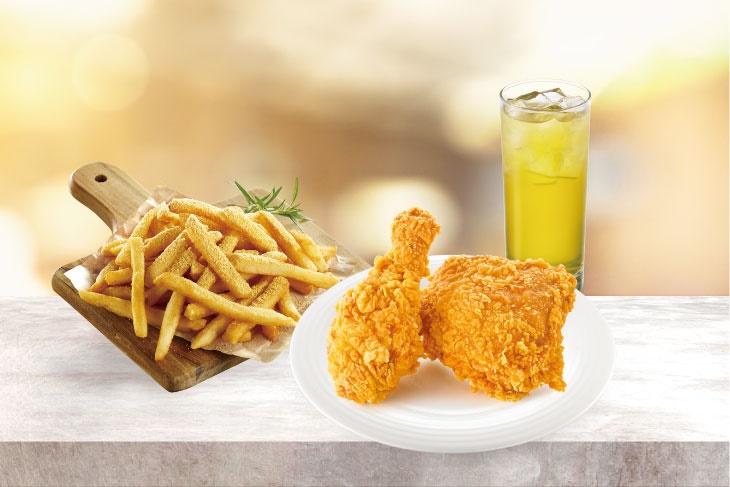 炸雞鹹蛋黃薯條獨享餐