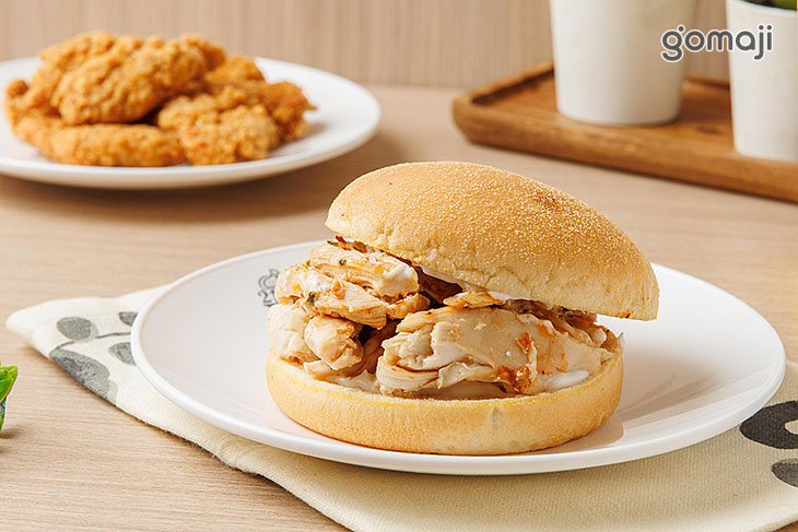 青花椒麻手撕雞堡