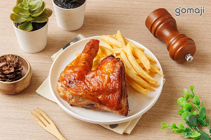 超值烤雞腿送小薯