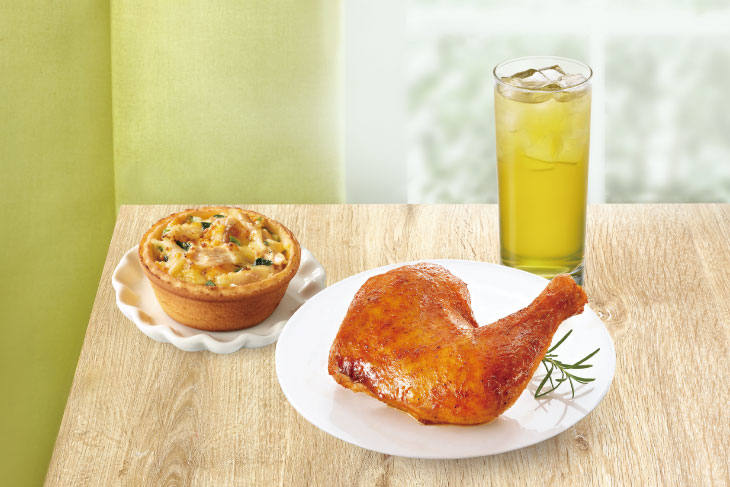 香烤雞腿起司塔個人餐