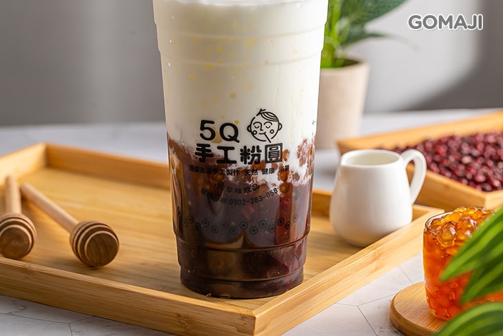 紅豆鮮奶粉圓