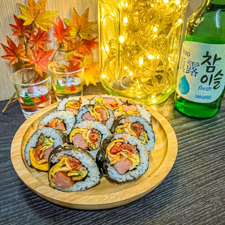 泡菜起司火腿飯捲