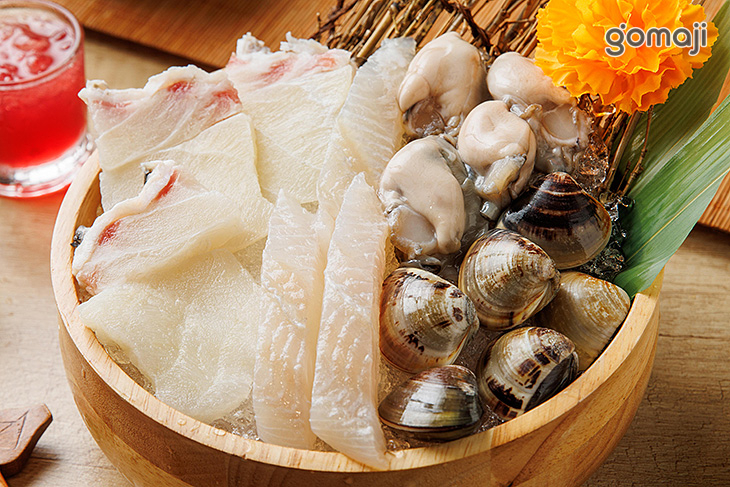 海鮮拼盤(內含龍膽石斑+巴沙魚+蛤犡+鮮蚵 )一份