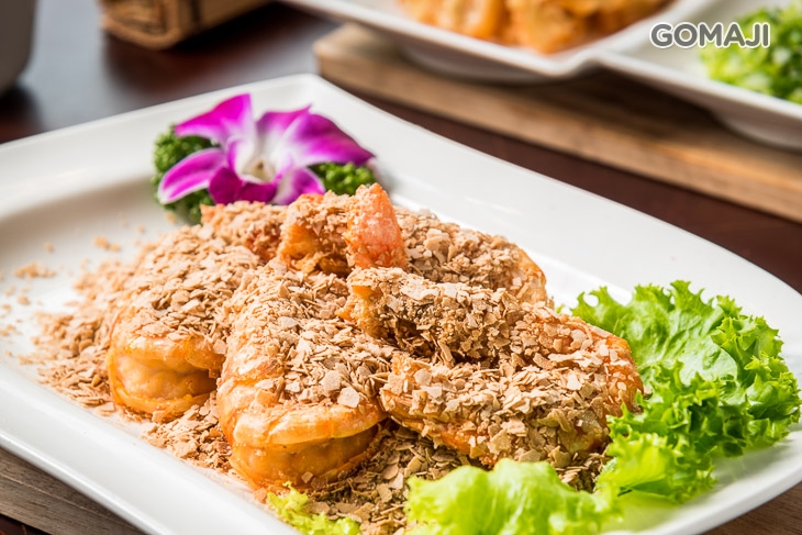 獅城麥片蝦一份