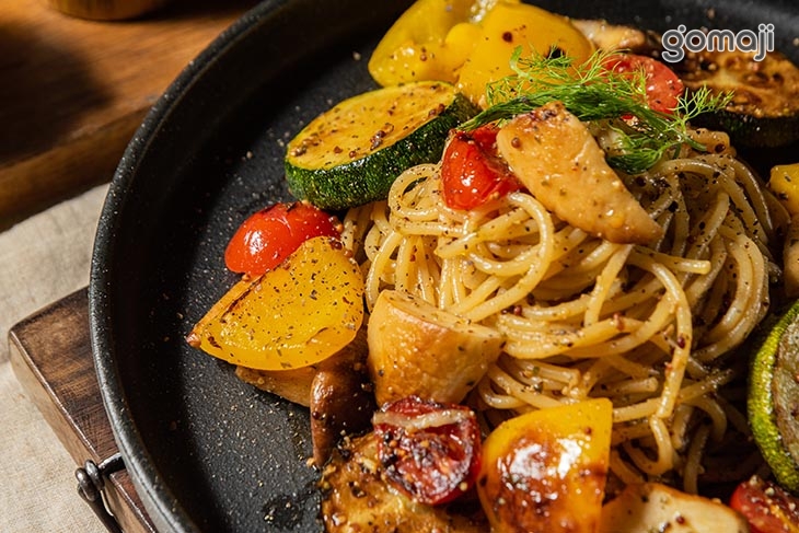 法式芥末櫛瓜時蔬義大利麵