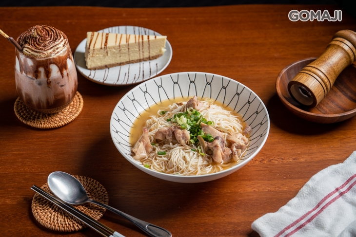 麻油雞麵線+熔岩可可歐蕾+當日甜點