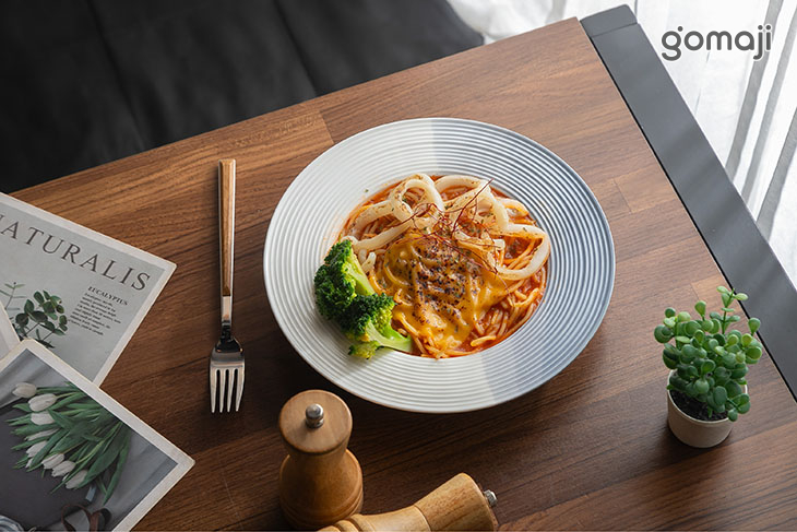 起司魷魚圈義大利麵