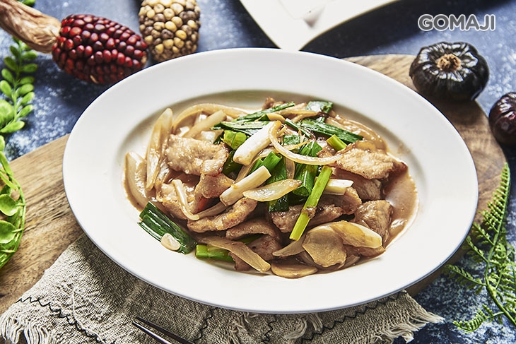 蔥爆松板豬一份 