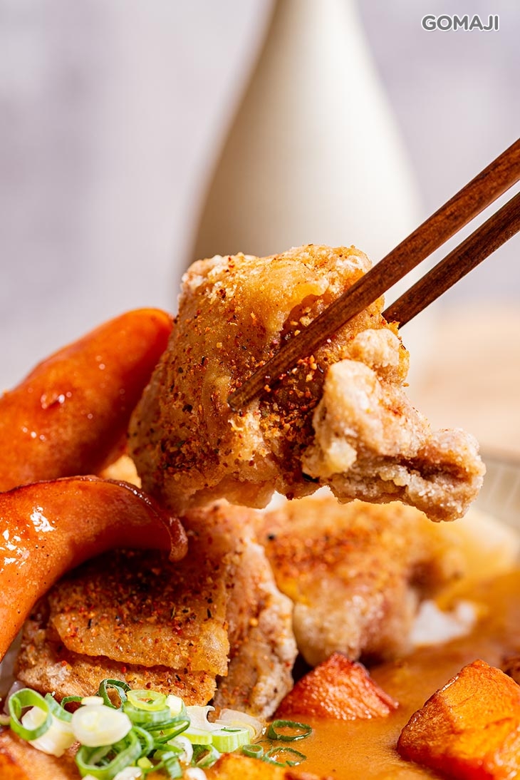 炸雞咖哩(辛)+德式香腸+味噌湯