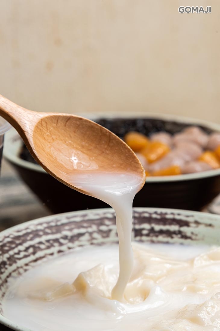 杏仁茶黃豆花