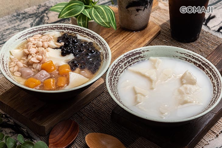 招牌豆花+杏仁茶黃豆花