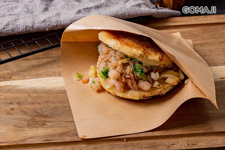 肉夾饃：生菜蝦鬆