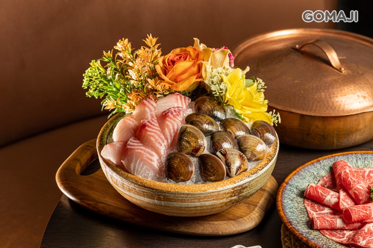 綜合海鮮盤一份(野生大文蛤+鯛魚片)