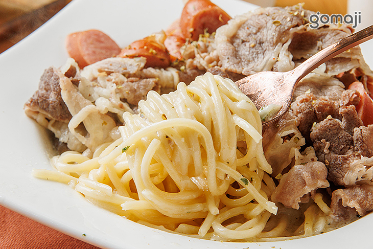 雙主餐義大利麵 (德腸+雪花牛)