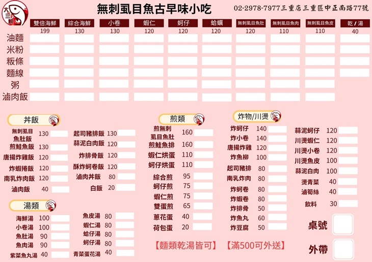 大三鮮無刺虱目魚