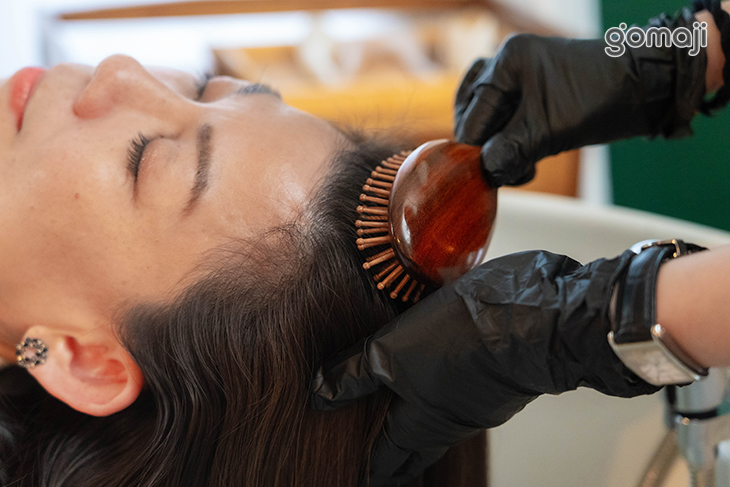 嗅吸(按摩器頭部-蓮蓬頭(上額部至髮際線)+小章魚+五爪梳)