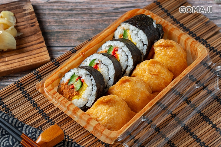 豆皮＋肉鬆捲壽司組合 