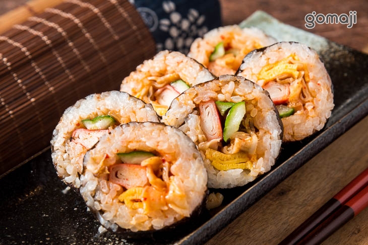 辣味干貝唇捲壽司