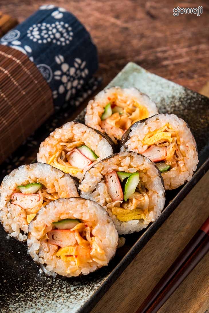 辣味干貝唇捲壽司