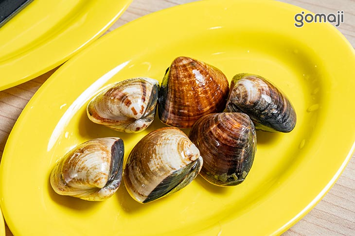 鮮蝦蝦、蛤蜊、鯛魚、墨魚漿