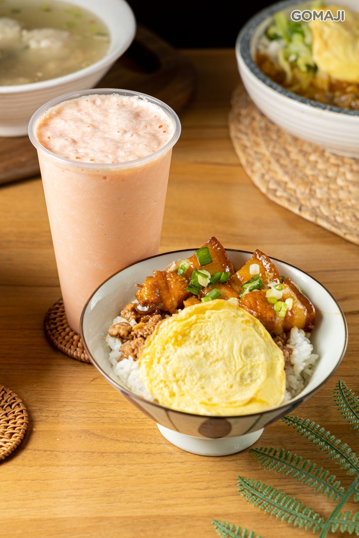 紅燒肉飯+木瓜牛奶套餐