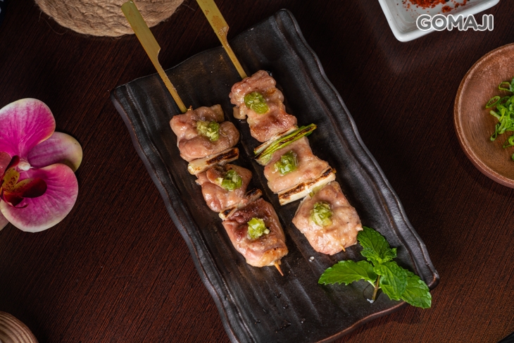 山葵雞肉蔥串燒