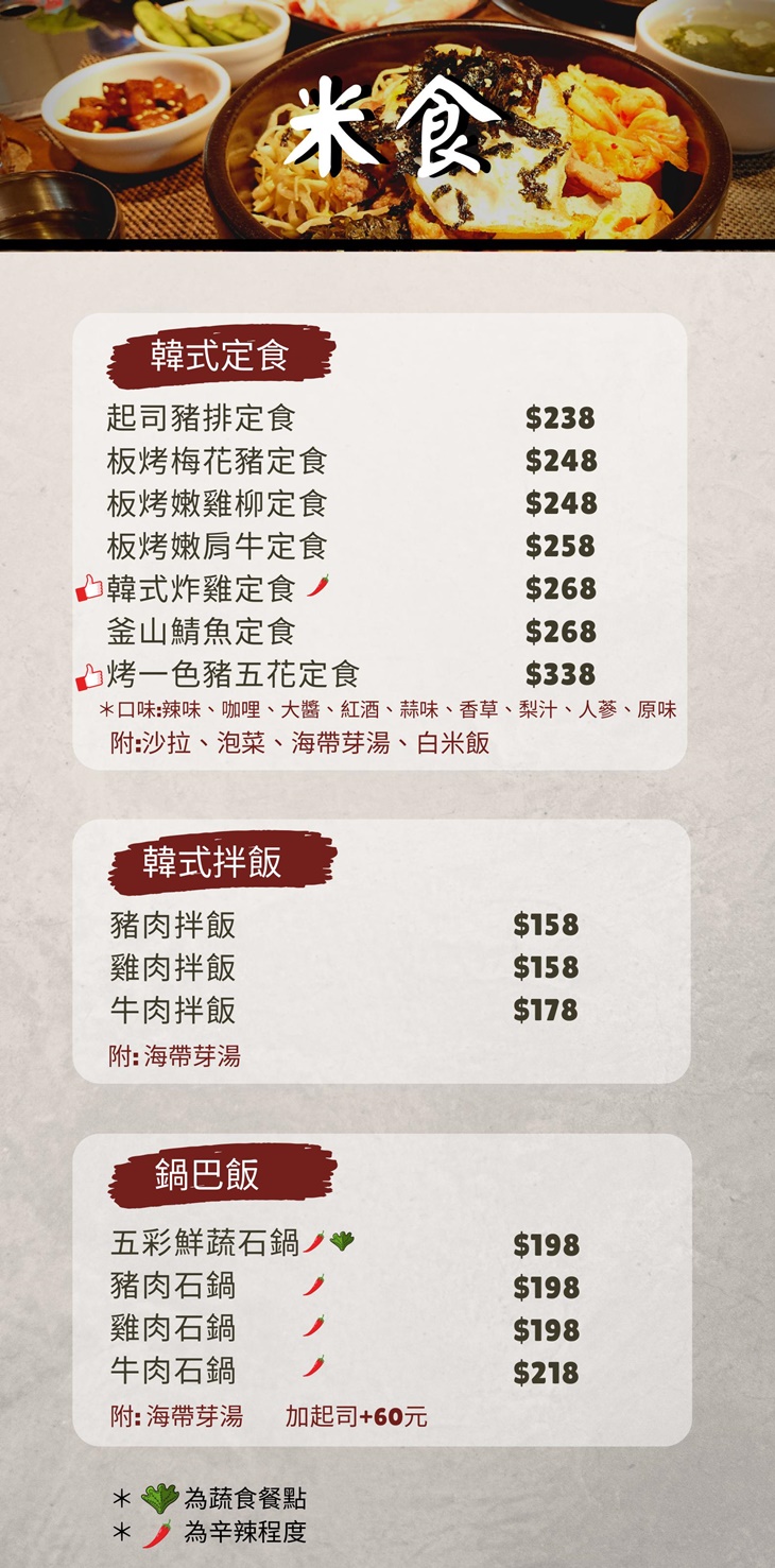 南大門韓式料理(新楠店) 菜單