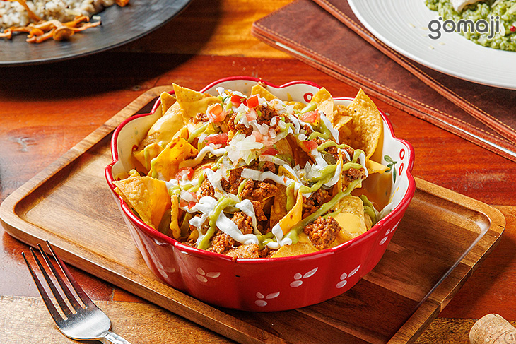 炸玉米片配多料