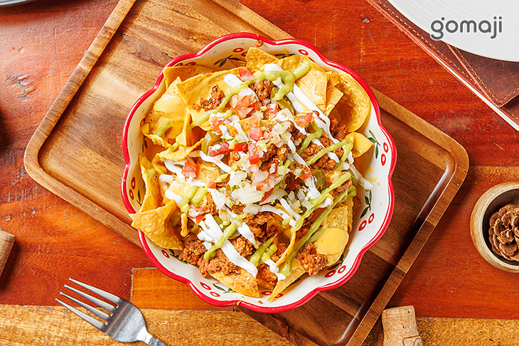 炸玉米片配多料