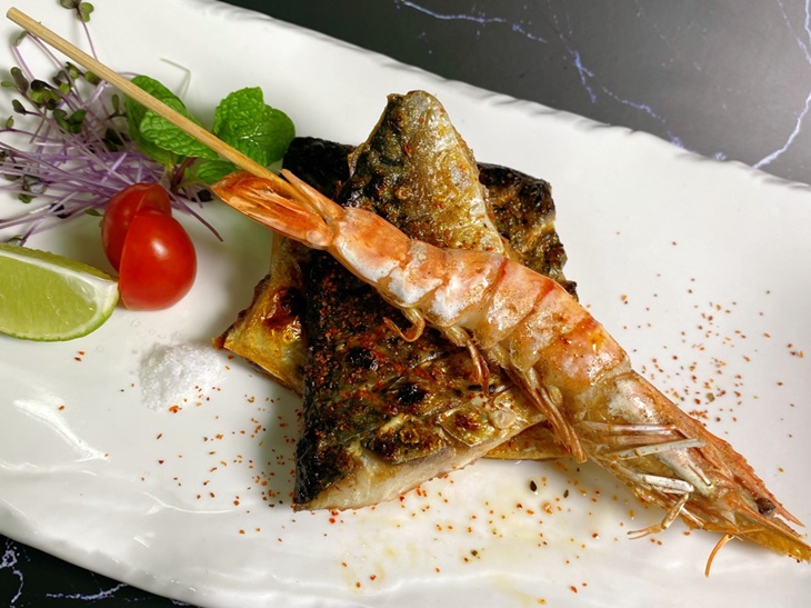 岩烤鯖魚海大蝦