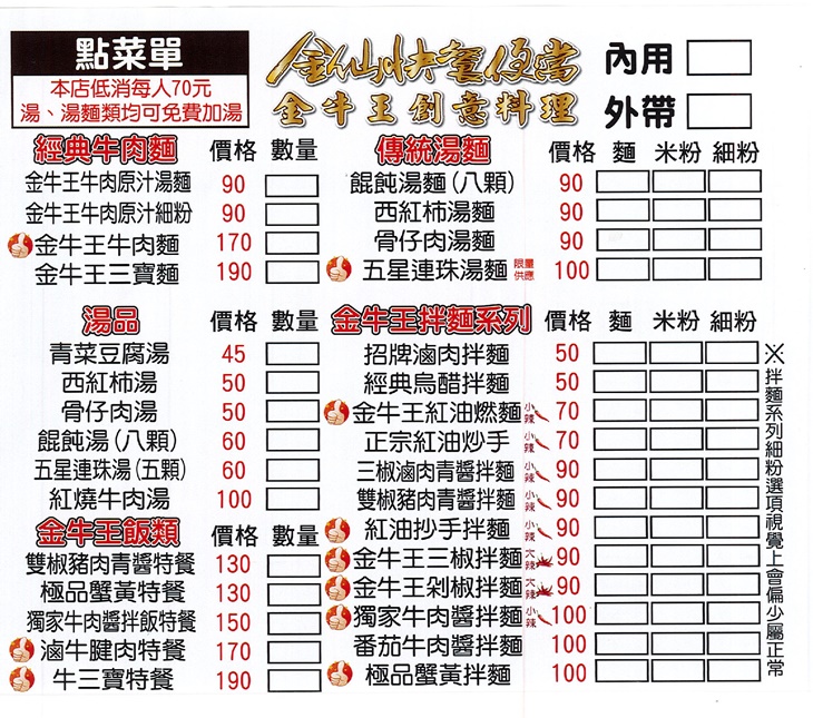 金牛王創意料理