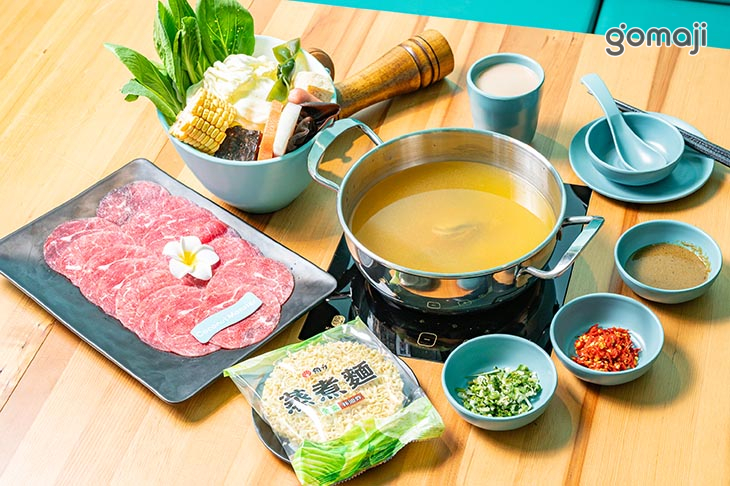 鹿茸菇蟲草湯底＋牛舌