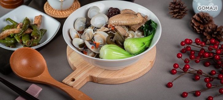 剝皮辣椒雞蛤仔湯麵