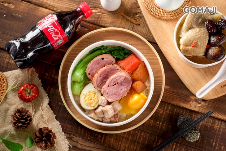 櫻桃鴨肉片+ 煲湯1份 + 可樂