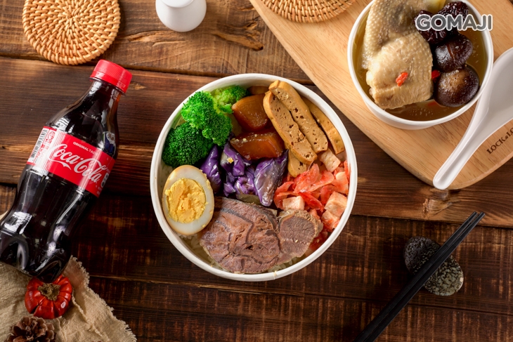 香滷牛板腱+ 煲湯1份 + 可樂