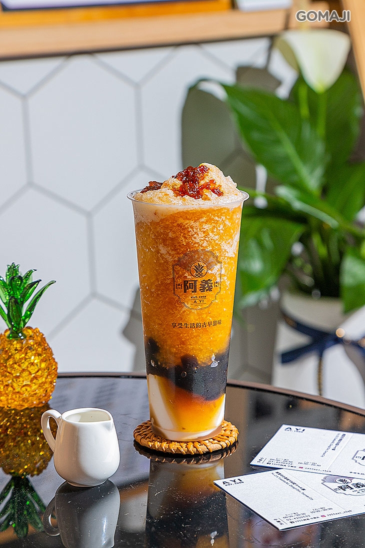 鳳梨杏仁凍+仙草凍