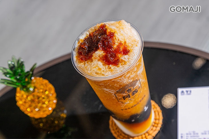 鳳梨杏仁凍+仙草凍