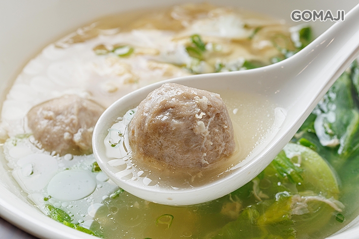 青菜蛋花湯+貢丸