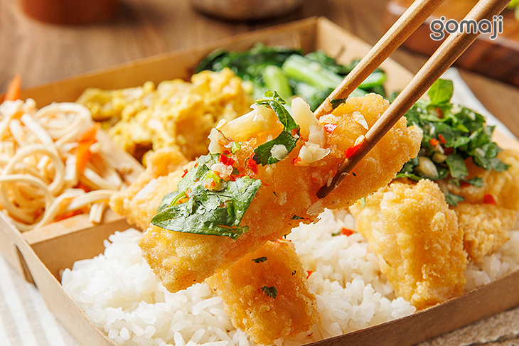 酥炸檸檬魚便當