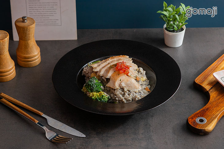 奶油松露舒肥雞胸燉飯